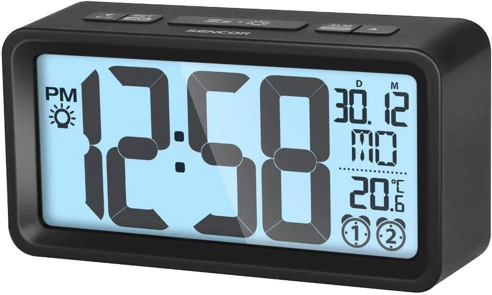 SENCOR SDC 2800 B Skaitmeninis laikrodis žadintuvas