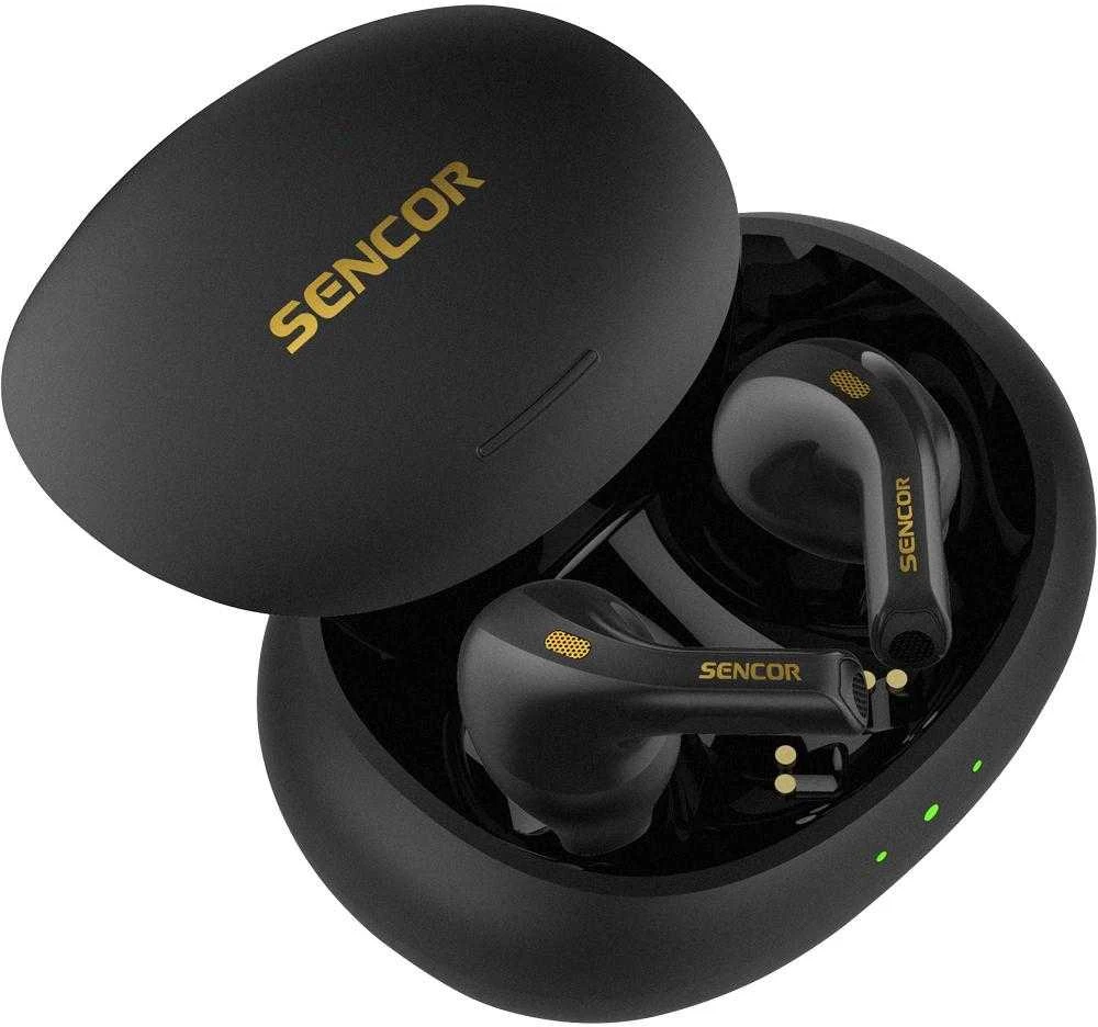 Sencor Įstatomos į ausis (į ausis įkišamos tipo) ausinės bluetooth sep 560bt bk, bt 5.3, czas 6h, 40mah