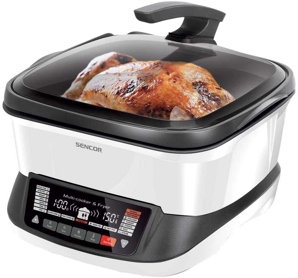 Gruzdintuvė beztłuszczowa Sencor SFR 9400WH Daugiafunkcis kepimo prietaisas 18in1 4.8L 1800W