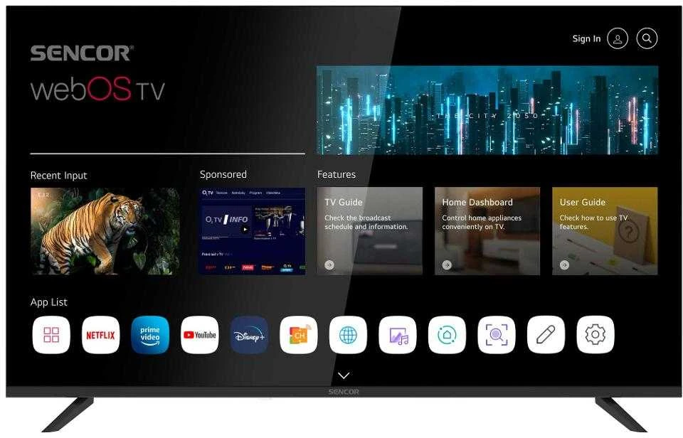 Televizorius SLE 43US804B WEBOS UHD TV SENCOR