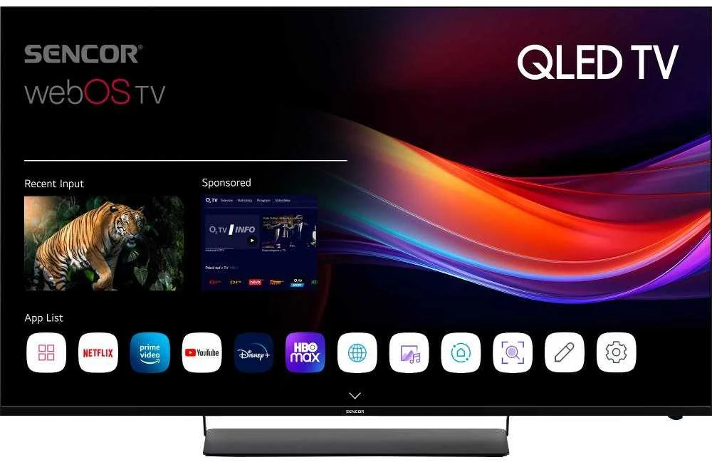Televizorius Sencor SLE 65Q870TCSB QLED 65'' 4K Ultra HD WebOS