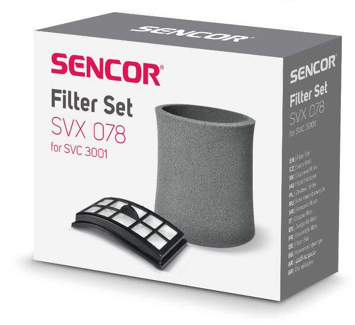 SVX 078 filter set for SVC 3001 SENCOR