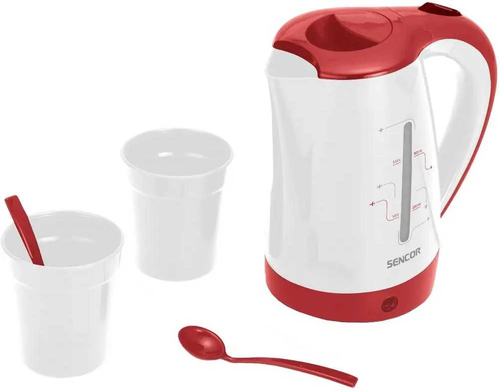 Sencor kelioninis elektrinis virdulys 0,5l su 2puodeliais SWK150RD