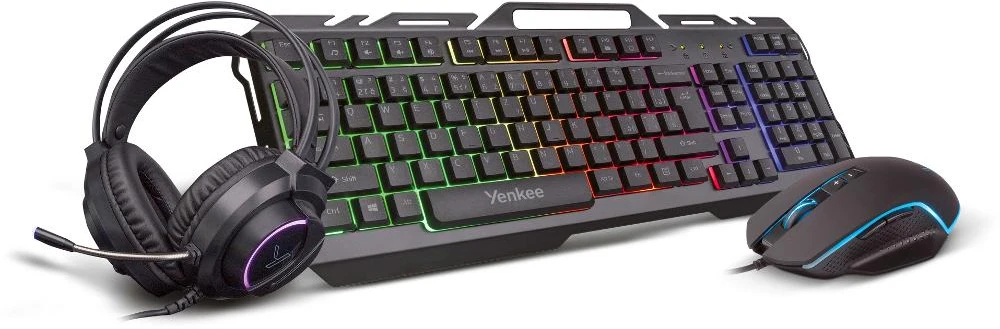 Klaviatūra YGS 01 Rinkinys žaidimams 3 in 1 INFERNO YENKEE