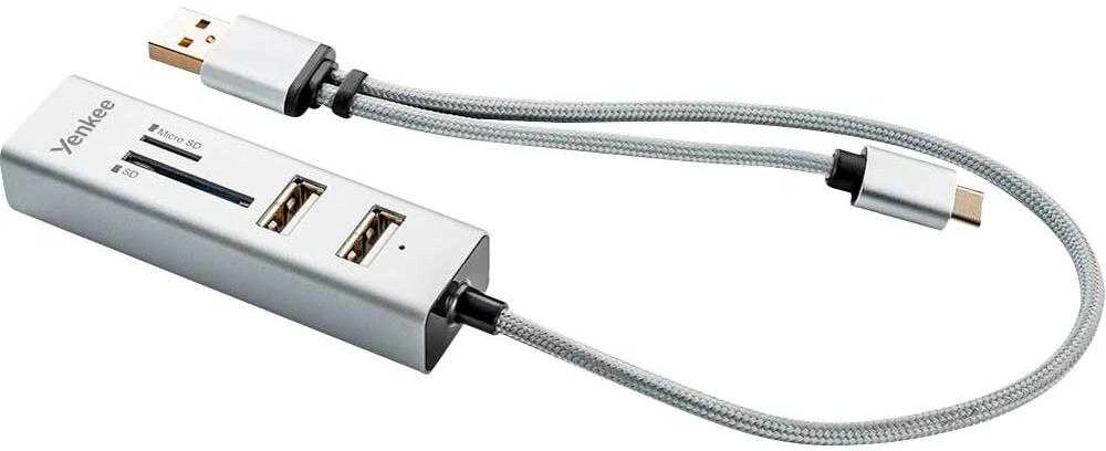 YHC 103SR USB C OTG HUB+ skaitytuvas YENKEE