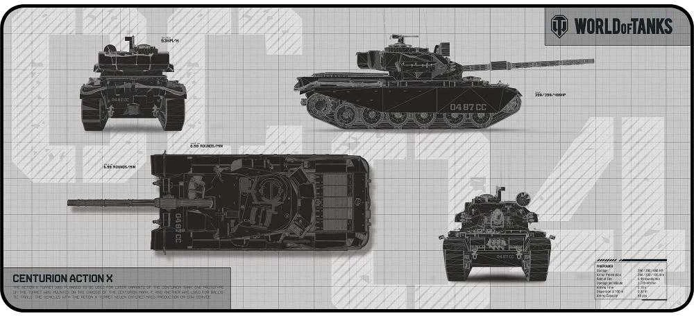 Yenkee Pelės kilimėlis DEFENDER WT90 - wersja limitowana WORLD OF TANKS