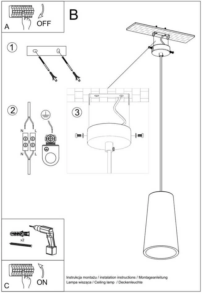 Sollux Lighting Keraminis pakabinamas šviestuvas GULCAN