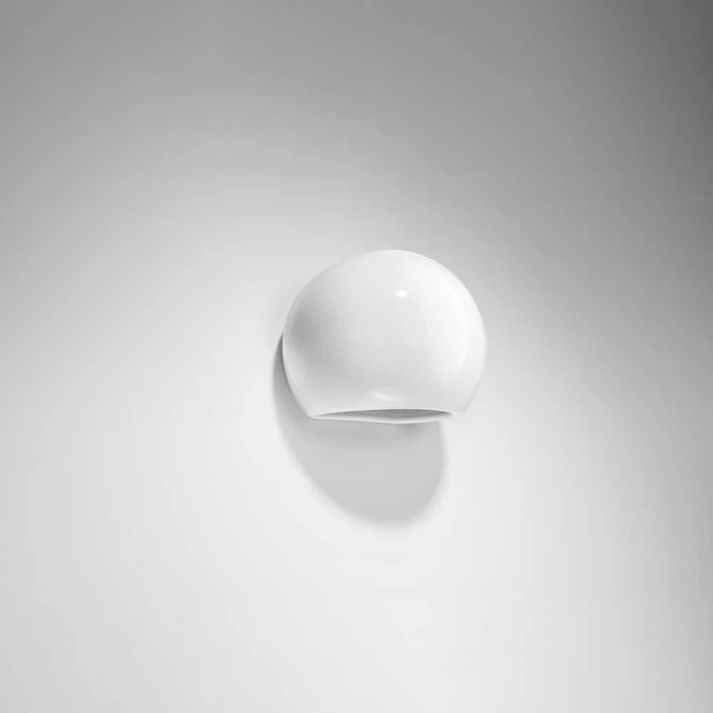 Sollux Lighting Lakuotas sieninis šviestuvas GLOBE baltas blizgesys