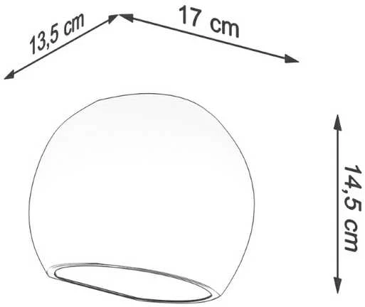 Sollux Lighting Lakuotas sieninis šviestuvas GLOBE baltas blizgesys