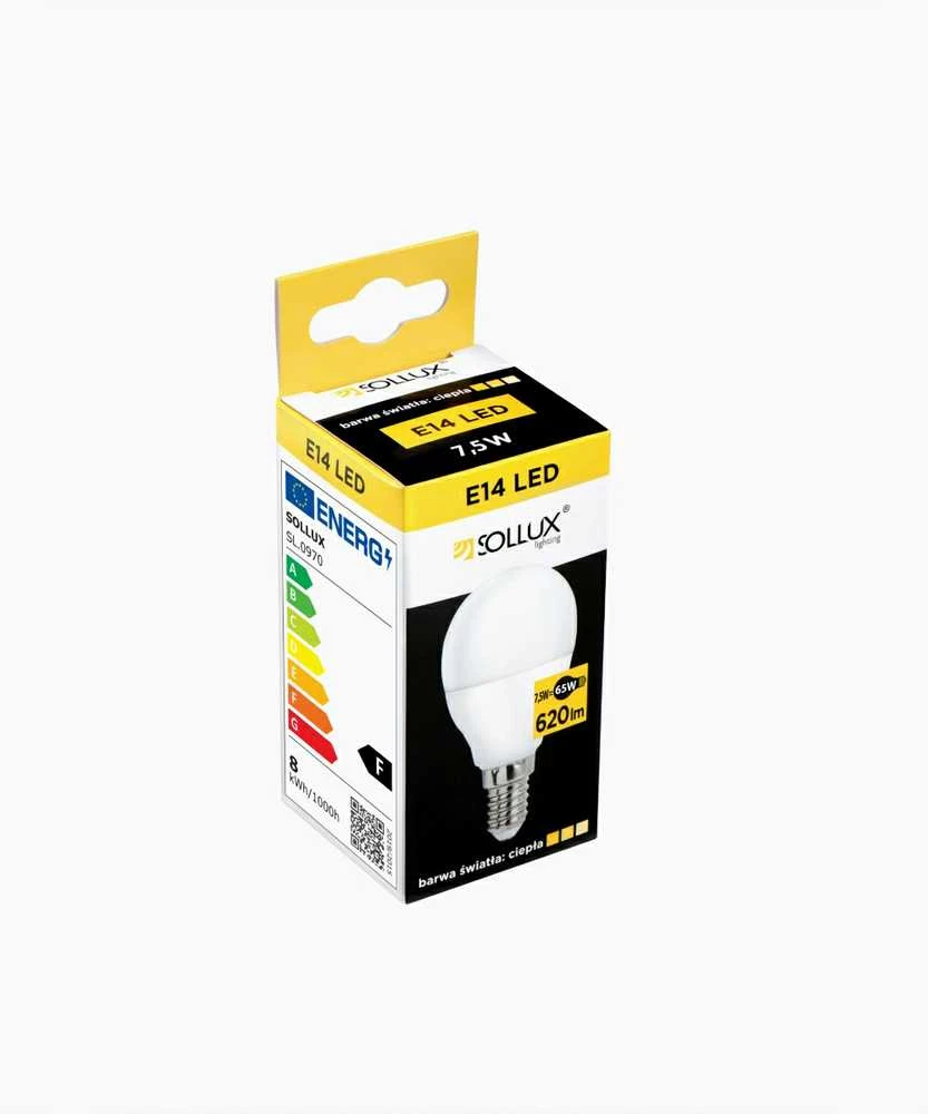 Sollux Lighting LED lemputė E14 3000K 7,5W 620lm