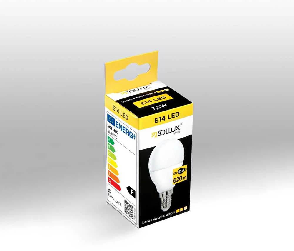 Sollux Lighting LED lemputė E14 3000K 7,5W 620lm