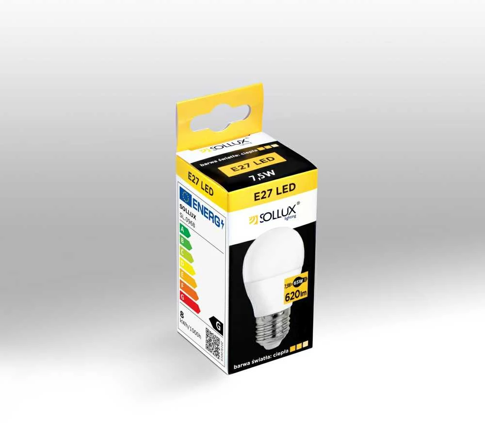 Sollux Lighting LED lemputė E27 3000K 7,5W 620lm