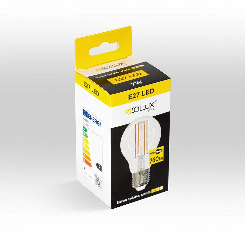 Sollux Lighting LED lemputė E27 3000K 7W 760lm