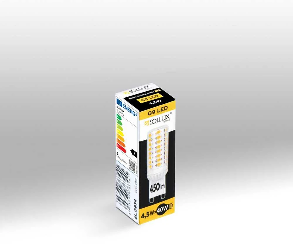 Sollux Lighting LED lemputė G9 3000K 4,5W 450lm