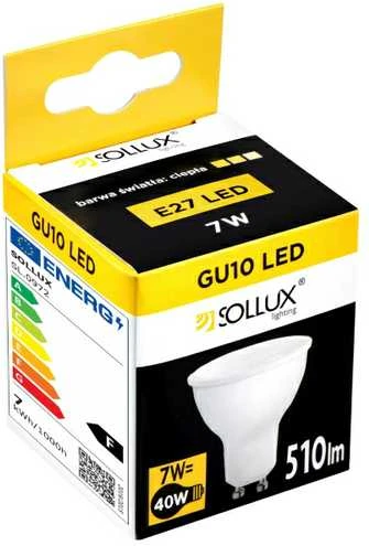 Sollux Lighting LED lemputė GU10 3000K 7W 510lm