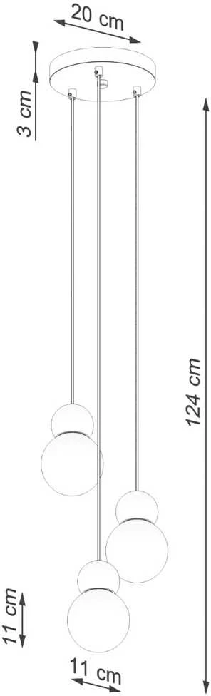 Pakabinamas šviestuvas Sollux Lighting Lempos pakabos PEKKA 3P blanc/bois naturel