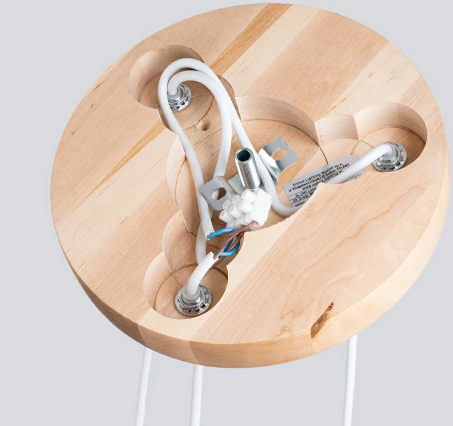 Pakabinamas šviestuvas Sollux Lighting Lempos pakabos PEKKA 3P blanc/bois naturel