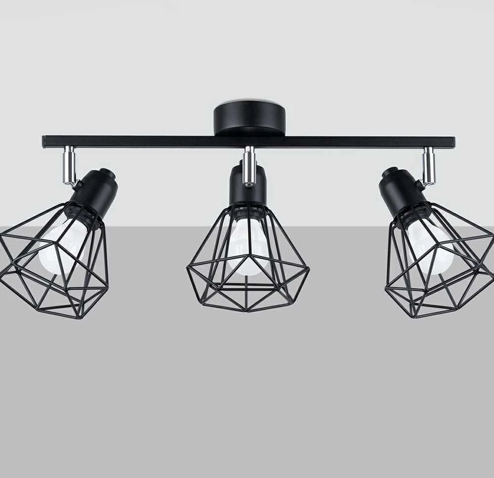 Sollux Lighting Lubinis šviestuvas ARTEMIS 3 juodas