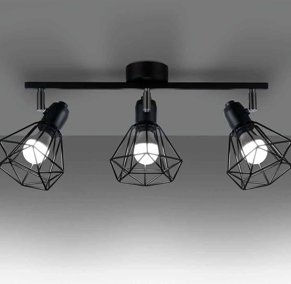 Sollux Lighting Lubinis šviestuvas ARTEMIS 3 juodas