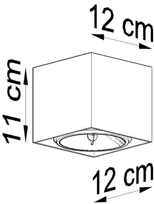 Lubinis šviestuvas Sollux Lighting Sollux Plafonas BLAKE baltas