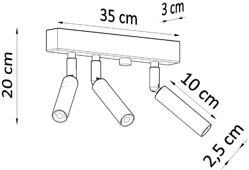 Sollux Lighting Lubinis šviestuvas EYETECH 3 juodas