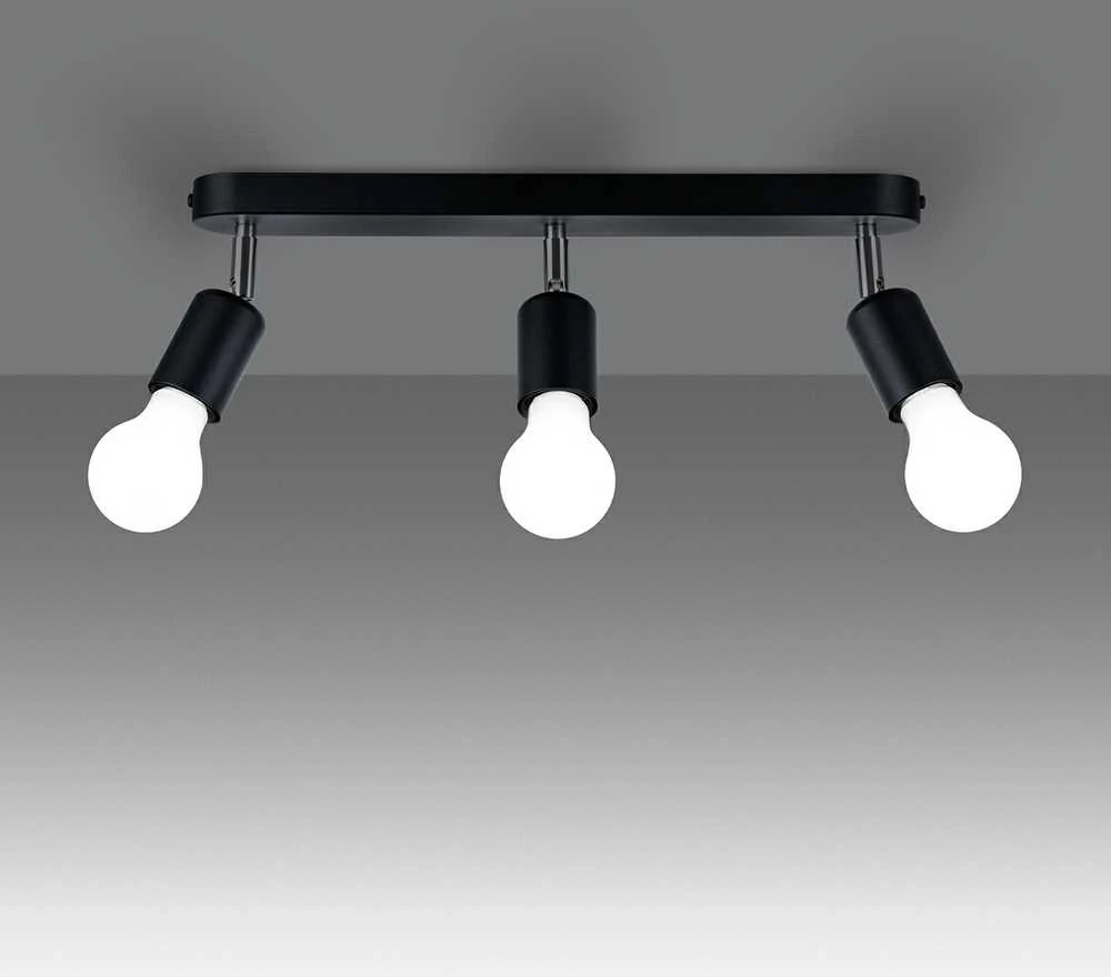 Sollux Lighting Lubinis šviestuvas FORNES 3 juodas