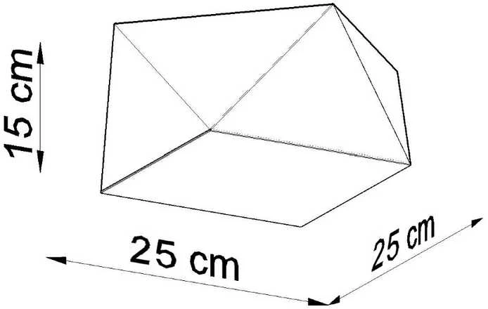 Lubinis šviestuvas Sollux Lighting Sollux Plafonas HEXA 25 baltas