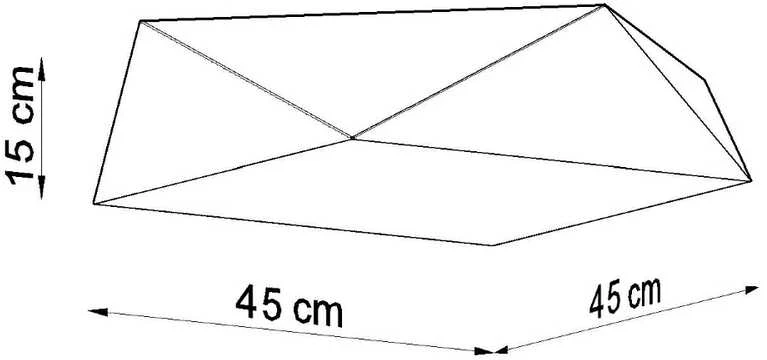 Lubinis šviestuvas Sollux Lighting Sollux Plafonas HEXA 45 sidabro