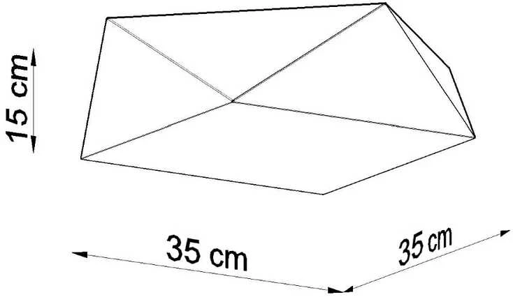 Lubinis šviestuvas Sollux Lighting Sollux Plafonas HEXA 35 baltas