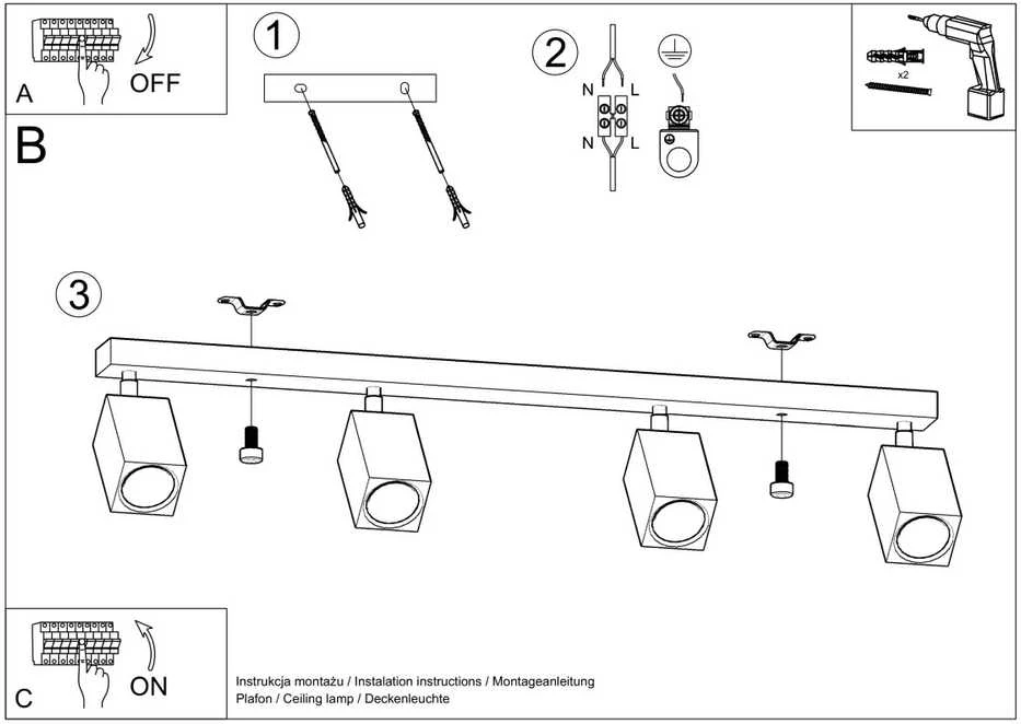 Sollux Lighting Lubinis šviestuvas KEKE 4 ąžuolas
