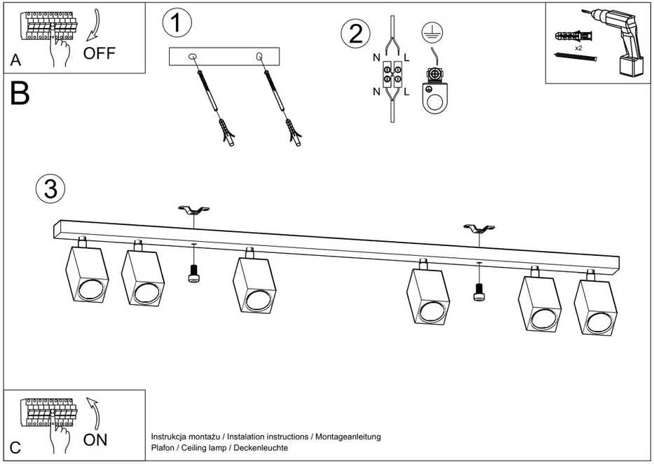 Sollux Lighting Lubinis šviestuvas KEKE 6 ąžuolas
