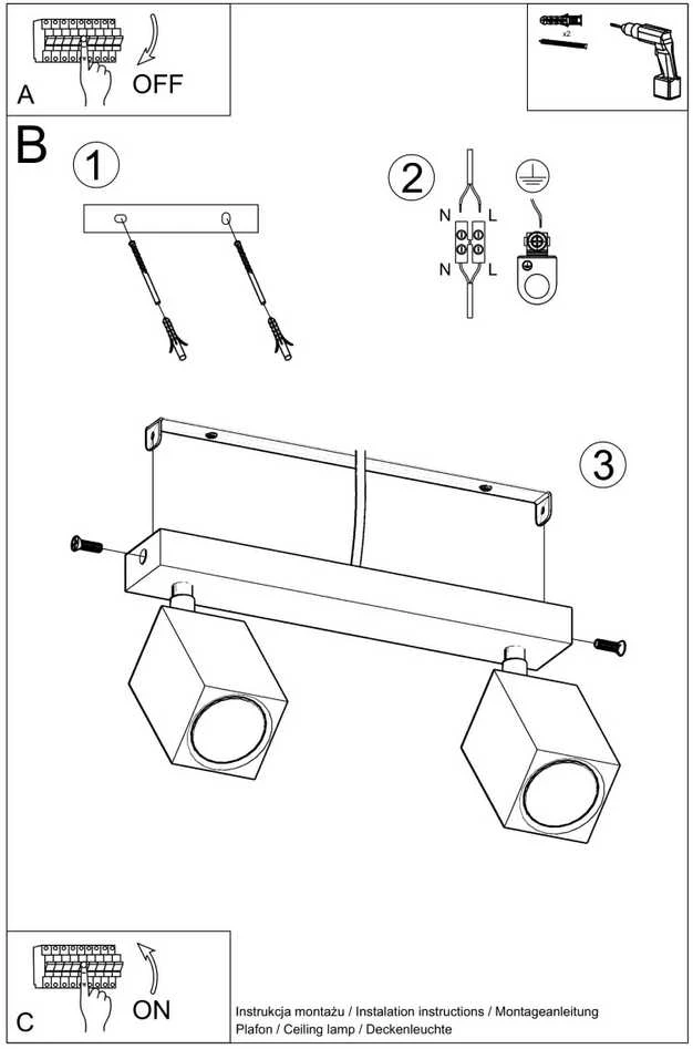 Sollux Lighting Lubinis šviestuvas KEKE 2 ąžuolas