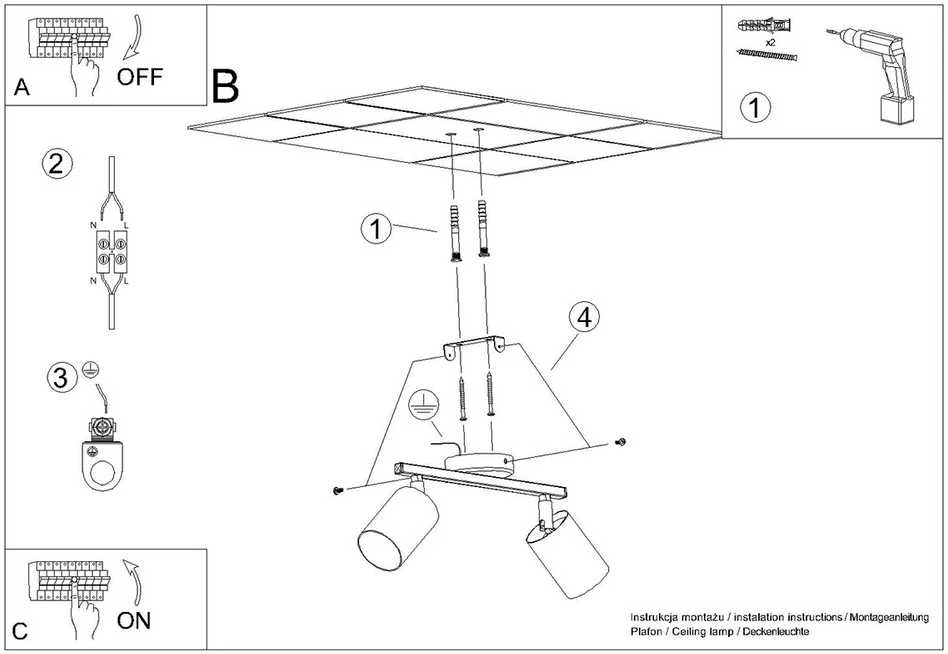 Sollux Lighting Lubinis šviestuvas LEMMI 2 baltas