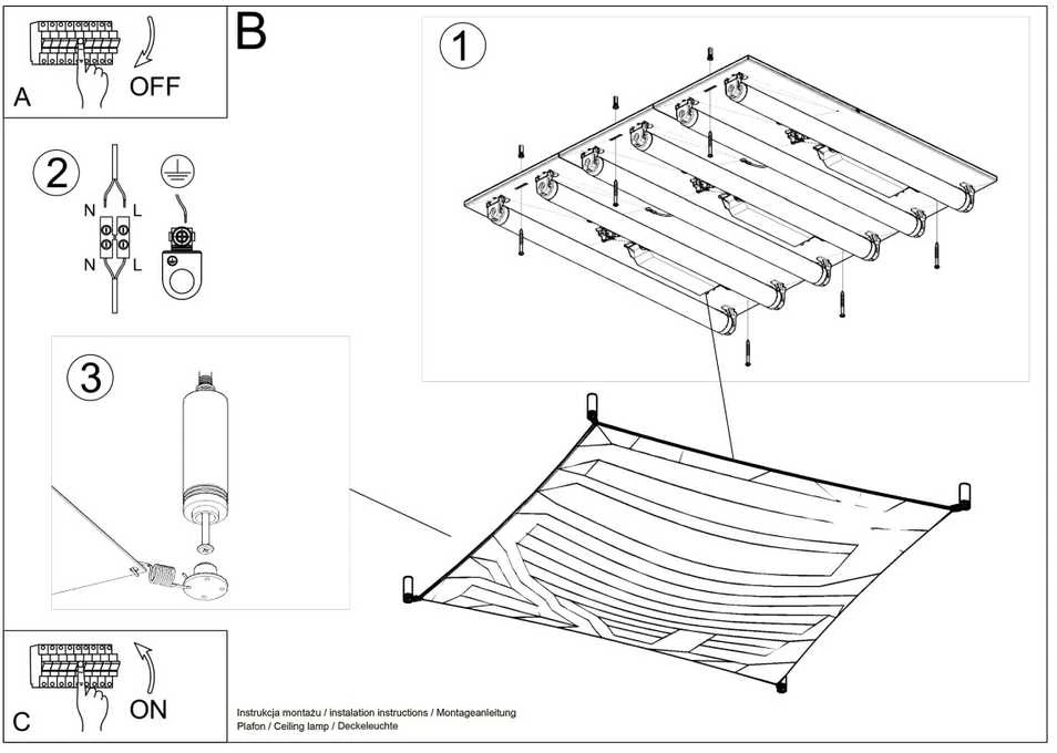 Sollux Lighting Lubinis šviestuvas LUNA 4 baltas