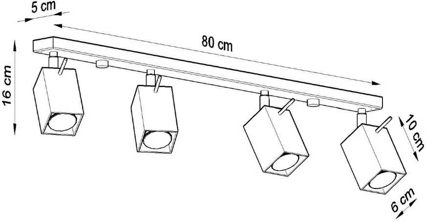 Sollux Lighting Sollux Lubinis šviestuvas MERIDA 4L baltas