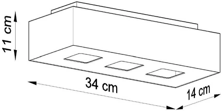 Sollux Lighting Lubinis šviestuvas MONO 3 juodas