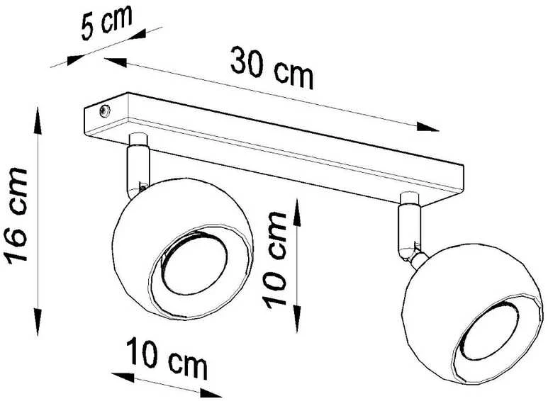 Sollux Lighting Lubinis šviestuvas OCULARE 2 baltas
