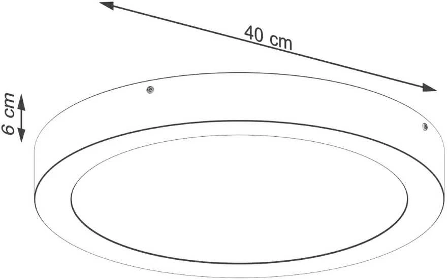 Sollux Lighting Lubinis šviestuvas ONYX 40 juodas LED 3000K