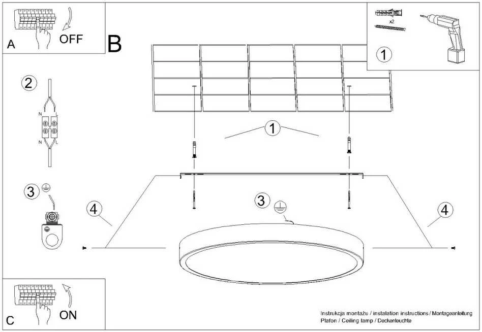 Sollux Lighting Lubinis šviestuvas ONYX 30 baltas LED 3000K