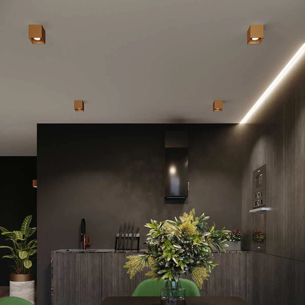 Sollux Lighting Lubinis šviestuvas QUAD 1 auksinis