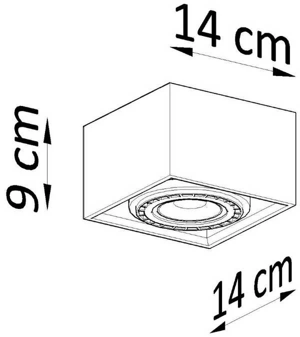 Sollux Lighting Lubinis šviestuvas QUATRO 1 betonas