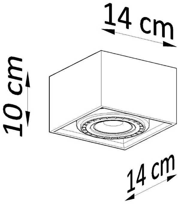 Sollux Lighting Lubinis šviestuvas QUATRO 1 iš natūralaus medžio