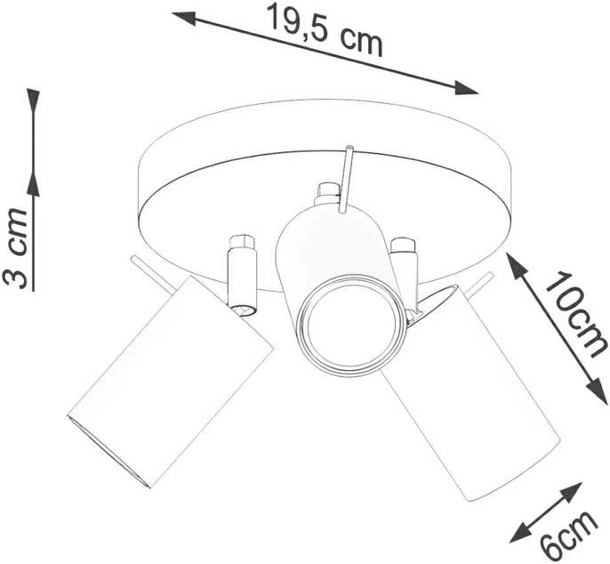 Sollux Lighting Lubinis šviestuvas RING 3P beige