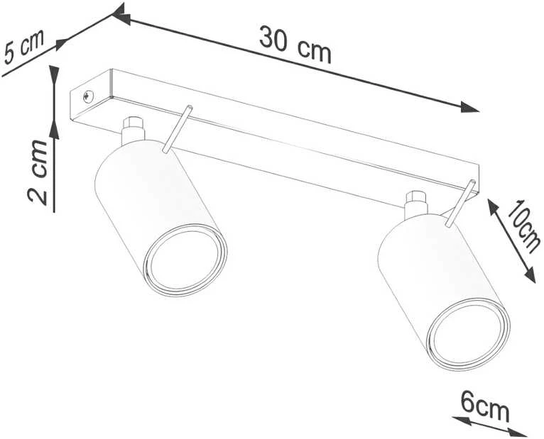 Sollux Lighting Lubinis šviestuvas RING 2 raudona ochra