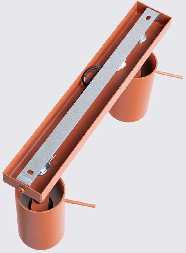 Sollux Lighting Lubinis šviestuvas RING 2 raudona ochra