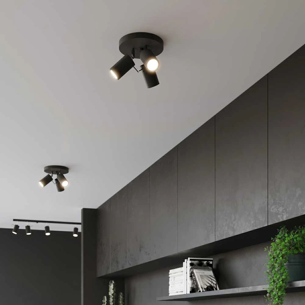 Sollux Lighting Lubinis šviestuvas RING 3P juodas