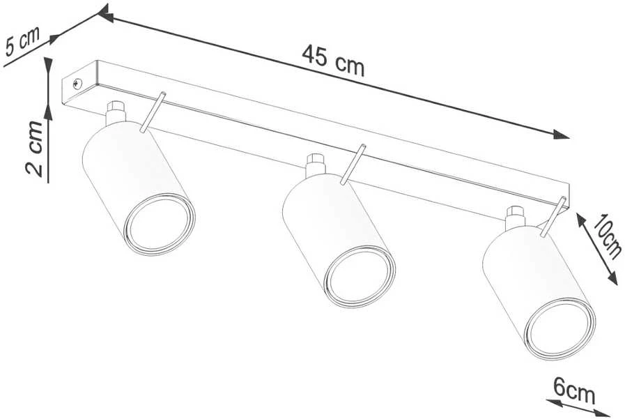 Sollux Lighting Lubinis šviestuvas RING 3L raudona ochra