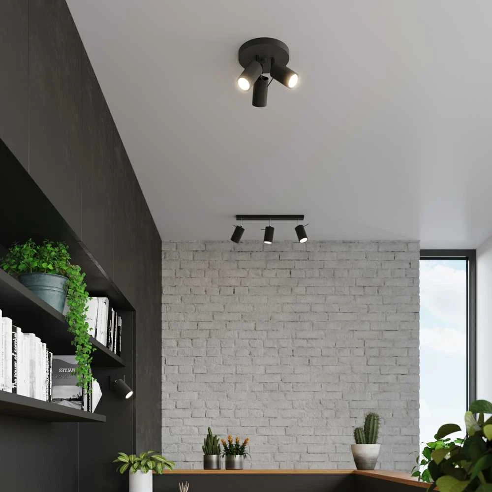 Sollux Lighting Lubinis šviestuvas RING 3P juodas