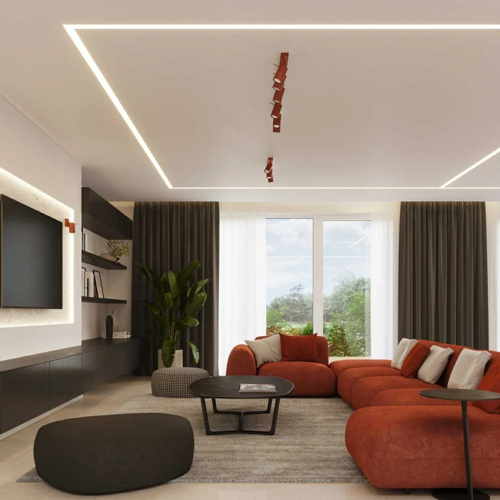 Sollux Lighting Lubinis šviestuvas RING 6L raudona ochra