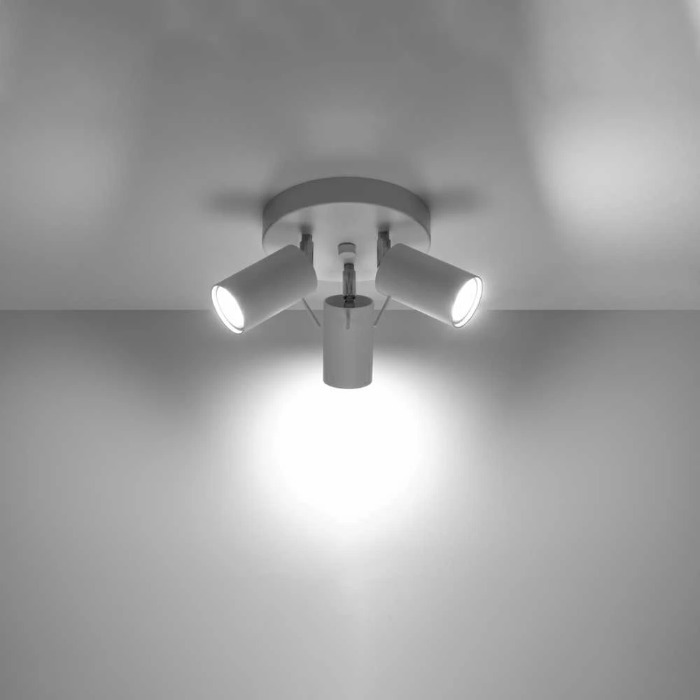 Sollux Lighting Lubinis šviestuvas RING 3P baltas